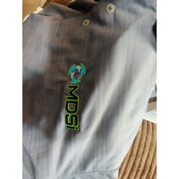 Adidas Golf Polo Shirt Polyester Grey with MDSI Logo men's Size 2XL - Picture 6 of 6